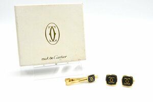 Cartier カルティエ カフスボタン ネクタイピン セット グリーンxゴールド 緑 20741444