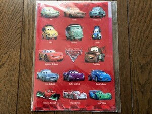 Cars 2(カーズ)　A5サイズ クリアファイル　レッド　赤　ライトニング・マックィーン　ドック・ハドソン　ディズニー　未開封　送料無料