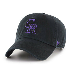 ’47 (フォーティセブン) FORTYSEVEN ロッキーズ (コロラド) キャップ Rockies ’47 CLEAN UP Black (Black x Purple Logo)