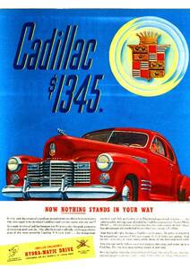 ◆1941年の自動車広告　キャデラック6　Cadillac　GM