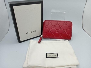 GUCCI グッチシマ カードケース 255452・534563 レッド 箱付