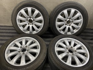 パF671■215/55R16 93W　4本価格　YOKOHAMA ADVAN ｄB decibel　アウディ VW　球面座ホイール　16×7J +43 5穴 PCD112 ハブ径67㎜ 送料無料