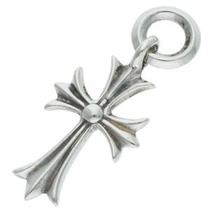 クロムハーツ Chrome Hearts TINY CH CROSS/タイニーCHクロス チャーム/シルバーネックレストップ 中古 NO05