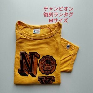 チャンピオン★復刻ランナーズタグ★フロッキー★ラグラン丸胴Tシャツ★USED★M