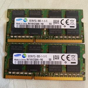 SAMSUNG DDR3 1600 2RX8 PC3L 12800 8GBX2枚セット(16GB)②