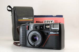 動作品 ニコン Nikon AD3 ピカイチ コンパクトフィルムカメラ 箱 取説 ケース付 管GG3036