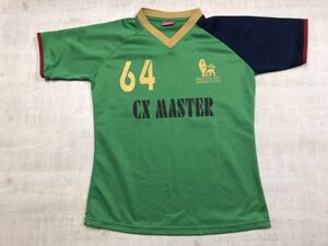 V.ELEVEN製 Broadcast Operation 64 CX MASTER スポーツ ゲーム サッカー 配色切替 半袖ユニフォームTシャツ カットソー メンズ XL 緑