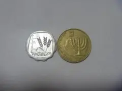 イスラエル 硬貨2種 古銭 外国貨幣 コイン 通貨 同梱対応