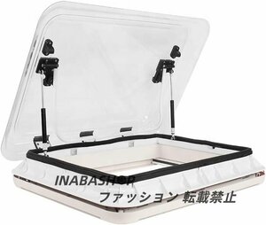 ルーフウィンドウ、RVルーフベントカバーキット、12V LEDライトプリーツブラインドフライスクリーン、キャンピングカートレーラー