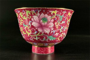 極美品 ！花鳥蒔絵 碗 お椀　磁器 ゴブレット 観賞 景徳鎮 装飾 中国陶磁 中国美術 コレクション fgcq012