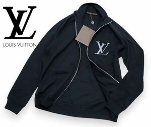 未使用 Louis Vuitton BIG LVパッチロゴ ジップアップスウェットシャツ ルイヴィトン LOGO SWEAT ジップカーディガン ジャージ XS JZ-22