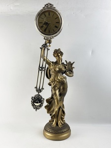 １円～　動作品　SEIKO　セイコー　PG727G　女神　ヴィーナス　飾り振り子時計　置時計　高さ：約57㎝