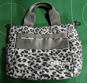 □ブリーフィング GOLF スモールトートバッグ CART TOTE LEOPARD ヒョウ柄 グレーレオパード 美品!!!□