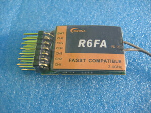 CORONA 2.4G　FASST受信機　R6FA　6CH　中古、、、（M中）