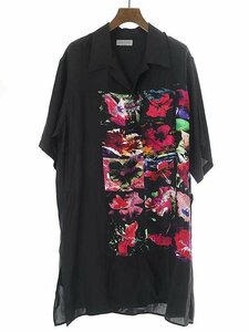 Yohji Yamamoto POUR HOMME ヨウジヤマモト プールオム 22SS フラシPKB・花 オーバーサイズシルクオープンカラーシャツ ITG0H4XNWIZK