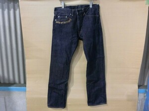 T【Z3-48】【60サイズ】▲アベイシングエイプ×ステューシー/セルビッチ デニムパンツ/ジーンズ/Mサイズ/メンズ