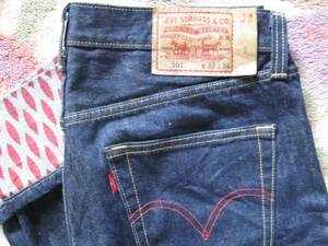 ☆リーバイスＬｅｖｉ’ｓ☆501　ポッププリントデニム赤■美品