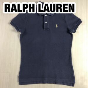 RALPH LAUREN ラルフローレン 半袖ポロシャツ M ネイビー 刺繍ポニー