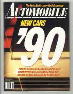 【d1581】89.10 AUTOMOBILE MAGAZINE／1990年のニューカー、ポルシェ944S2カブリオレ、アウディクーペクァトロ、...