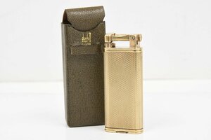 dunhill ダンヒル UNIQUE ユニークポケット AD 375刻印 9金 ゴールド オイルライター ケース付き 喫煙具 20792518