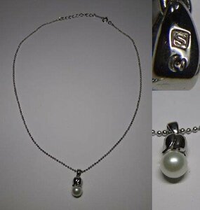 TASAKI 田崎真珠 ネックレス SILVER刻印 ブランド真珠 レターパックプラス可 1105U2G