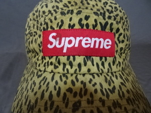 激レア USA購入 MADE IN USA シュプリーム【Supreme】ｘ バブアー【Barbour】コラボ ロゴマーク入り アニマル柄 5パネルデザインCAP 中古品