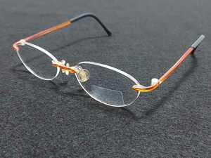新品 AIRLIST エアリスト　日本製　ホヤ　HOYA メガネ　眼鏡　高級感　上品　ツーポイント　超弾性　軽い　オレンジ