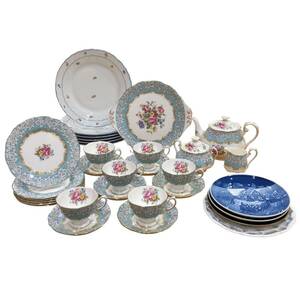 ★ 1円 ROYAL ALBERT ロイヤルアルバート エンチャントメント カップ＆ソーサー 皿 シュガーポット ティーポットなど 大量セット 食器