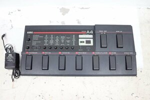 ■通電確認済■現状品■ KORG コルグ A4GTR フロアマルチエフェクター ACアダプタ付き エレキ ギター