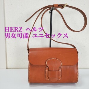 極上品◆HERZ ヘルツ 太ベルト ショルダーポシェット CP-1 ショルダーバッグ 斜め掛け メンズ レディース 男女可能 ユニセックス