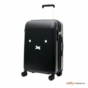 ミッフィーmiffy スーツケース（Lサイズ） フェイスブラック キャリーケース 【81L】