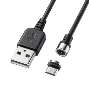 まとめ得 サンワサプライ Magnet脱着式microUSBケーブル1m KU-MMG1 x [2個] /l