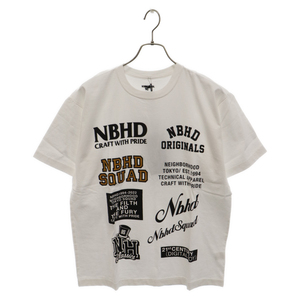 NEIGHBORHOOD ネイバーフッド 20SS セージグリーン フロントプリントロゴ 半袖Tシャツ ホワイト 221PCNH-ST11