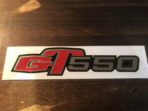 スズキGT550ステッカー　※1枚の価格です　検：サイドカバーエンブレム・デカール・純正風・GT250GT380GT550GT750サンパチG7ジーナナ