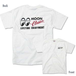 送料200円　MOON Classic Logo ポケット Tシャツ [QTM005WH]　Lサイズ