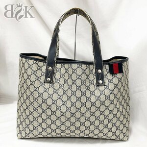 グッチ シェリーライン トートバッグ ブルー GUCCI 中古 ＋