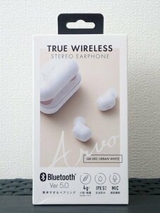 ●BB● 新品 Bluetooth ver5.0 カナル型ワイヤレスイヤホン Q.B-08.2WH ホワイト (管理No-109)