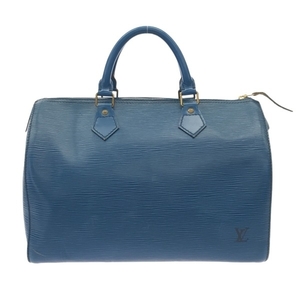 ルイヴィトン LOUIS VUITTON ハンドバッグ M43005 スピーディ30 レザー（LVロゴの刻印入り） トレドブルー VI0912 バッグ エピ