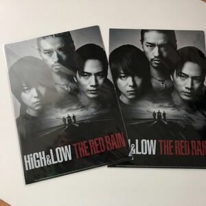 クリアファイル HiGH&LOW THE MOVIE THE RED RAIN 新品　未使用　2枚　セット　LDH TAKAHIRO 登坂　ハイアンドロー　EXILE ファイル