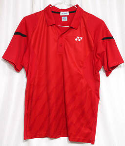☆美品 ヨネックス(YONEX) テニス バドミントン メンズ 半袖 ゲームシャツ ポロシャツ Oサイズ レッド