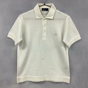 [PT13352] フレッドペリー ポロシャツ 半袖 麻混 アイボリー系 XS FRED PERRY / 小型便OK
