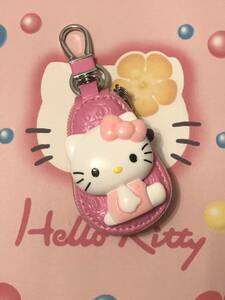 キーケース リモコン　スマートキー　キーケース　ケース　ハローキティ Hello kitty ピンク 自動車　リモコンキーケース ジッパー　革