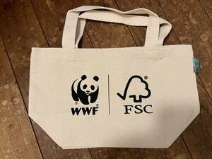 当選品　非売品　新品　WWF(世界自然保護基金)×nepiaネピア　パンダ　帆布キャンバストートバッグ　ランチトート