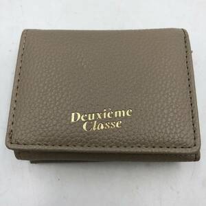 中古　Deuxieme Classe　ドゥーズィエムクラス　財布　三つ折り財布　ベージュ　レディース