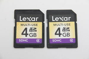 4GB SDHCカード　Lexar　●2枚セット● MULTI-USE