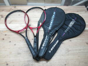 テニス ラケット 2本 まとめ DUNLOP ダンロップ SOPHIA-7 FAIRMASTER-01 ケース 付 管理6CH0426A81