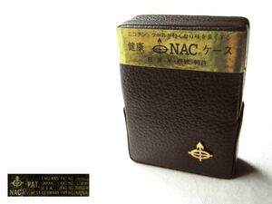 NAC レザー シガレットケース ENGLAND JAPAN USA WESTGERNANY 特許 タバコケース 未使用品