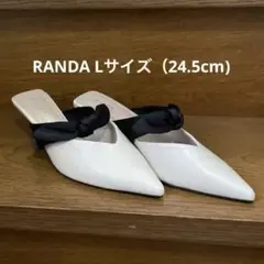 リボンミュールパンプス【RANDA】Lサイズ