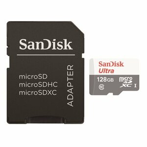 SANDISK サンディスク ウルトラ microSDXCカード 128GB SDSQUNS-128G-JN3MA 容量：128GB