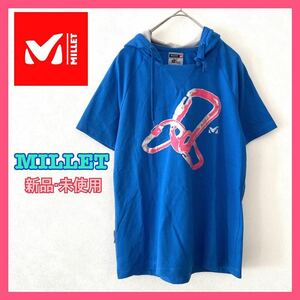 millet ミレー　トレッキング　登山　半袖　パーカー レディース　メンズ　アウトドア　ブルー　Tシャツ